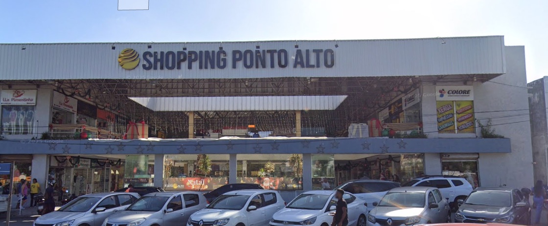 Fachada do Shopping Ponto Alto, na Av. São Rafael, onde fica a Cybersoft